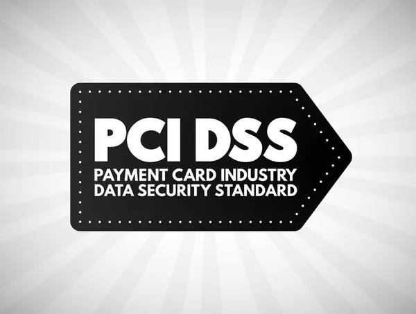 Pci Dss Akronim Standar Keamanan Data Industri Kartu Pembayaran Latar - Stok Vektor