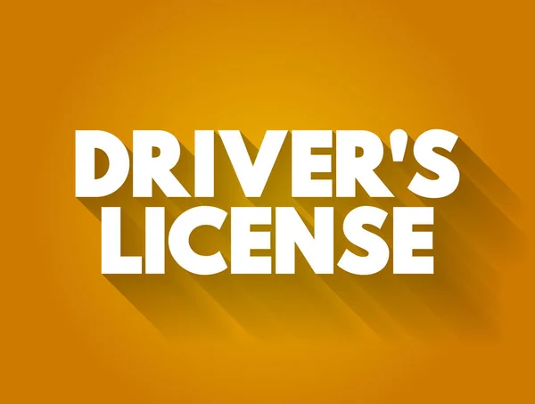 運転免許証のテキスト引用 コンセプトの背景 — ストックベクタ