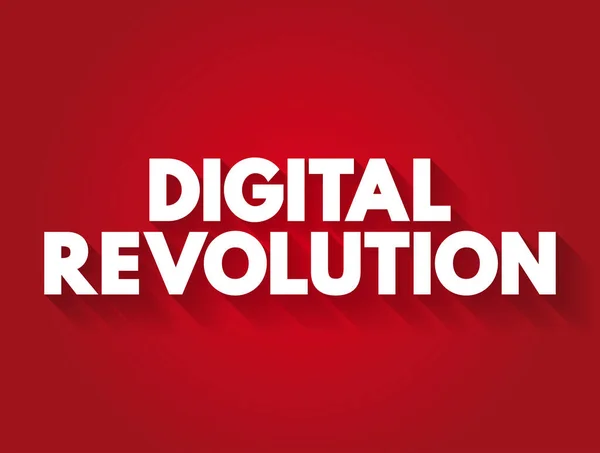 Digitale Revolution Text Zitat Konzept Hintergrund — Stockvektor