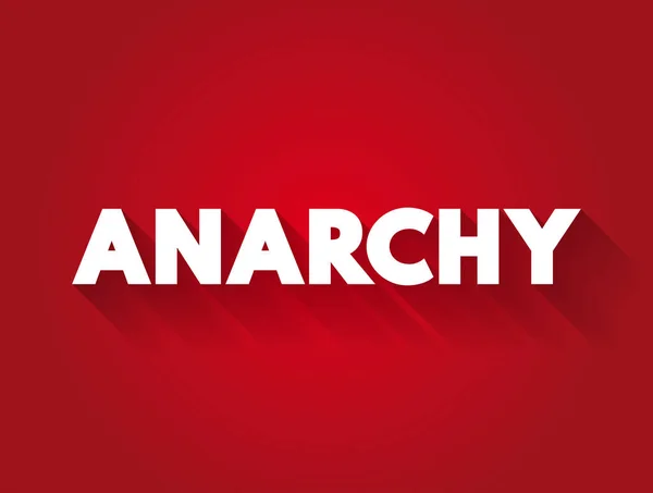 Anarchie Tekst Citaat Concept Achtergrond — Stockvector