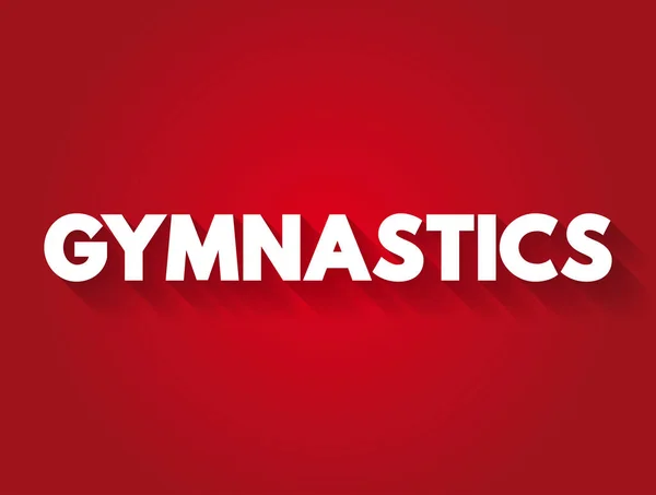 Текстова Цитата Гімнастики Тло Спортивної Концепції — стоковий вектор