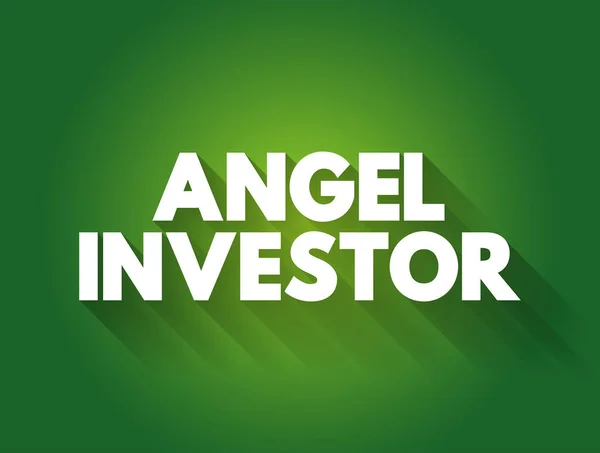 Citação Texto Investidor Anjo Fundo Conceito Negócio —  Vetores de Stock