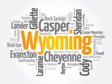 Wyoming 'deki şehirlerin listesi, kelime bulutu konsepti geçmişi