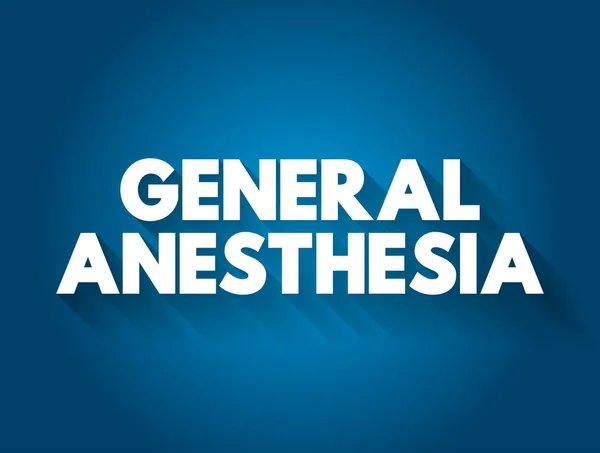 Anestesia General Cita Texto Antecedentes Concepto Médico — Vector de stock