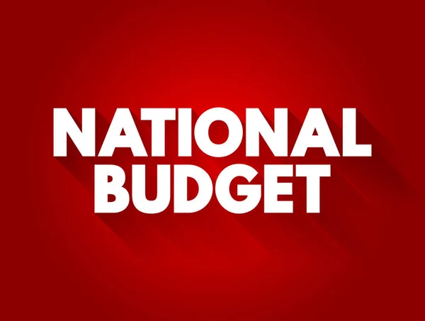 Orçamento Nacional Citação Texto Fundo Conceito —  Vetores de Stock