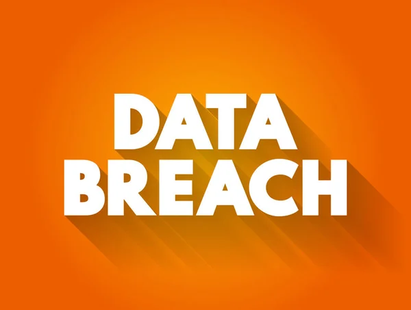 Data Breach Text Quote Technology Concept Background — Stock Vector