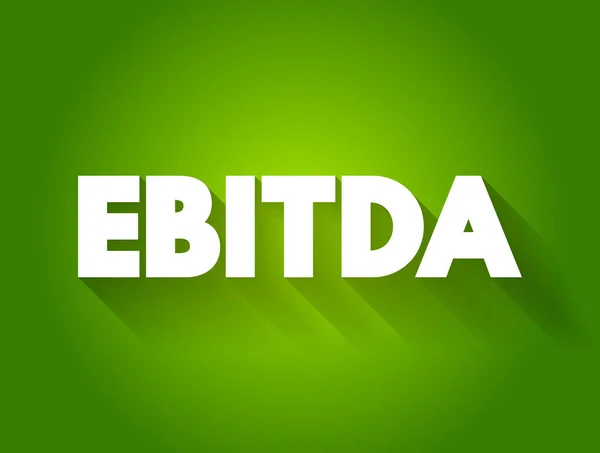 Ebitda Utile Ante Interessi Imposte Ammortamenti Testo Acronimo Concept Background — Vettoriale Stock