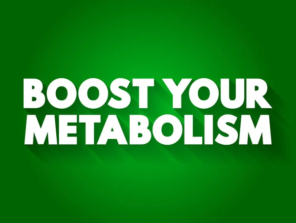 Aumentare Citazione Del Testo Del Metabolismo Sfondo Concetto — Vettoriale Stock