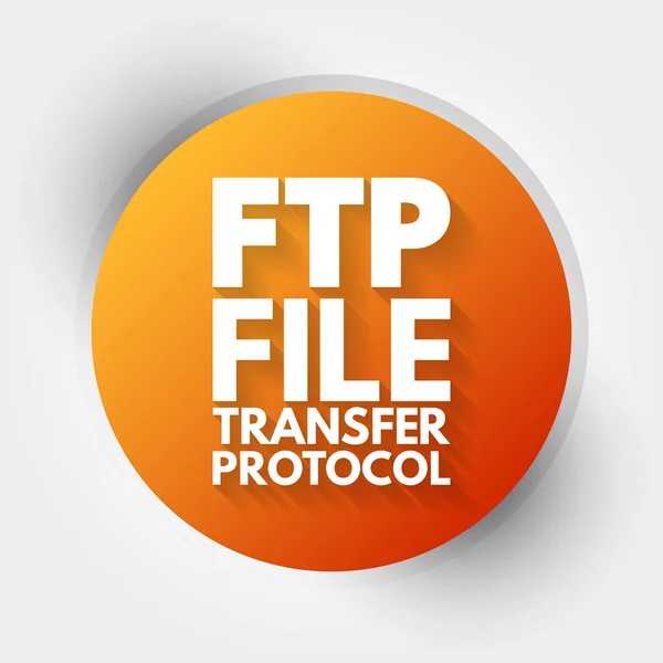 Ftp Akronim Protokol Transfer Berkas Latar Belakang Konsep Teknologi - Stok Vektor