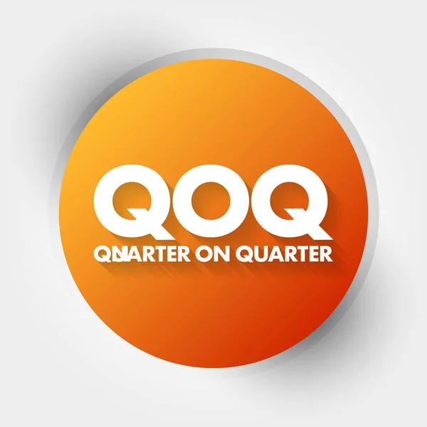Qoq Quarter Quarter Τεχνική Μέτρησης Που Υπολογίζει Την Αλλαγή Μεταξύ — Διανυσματικό Αρχείο