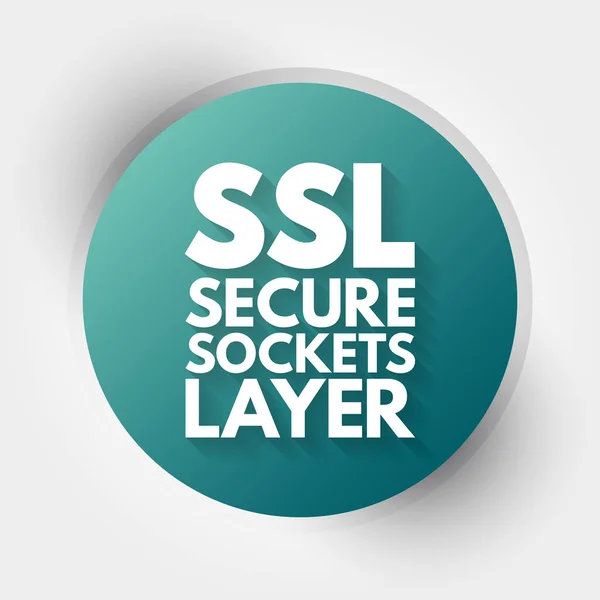Ssl Sockets Layer Akronim Teknologi Latar Belakang Konsep - Stok Vektor