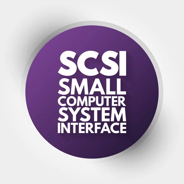 Scsi Small Computer System Interface Acronyme Technologie Concept Background — Image vectorielle