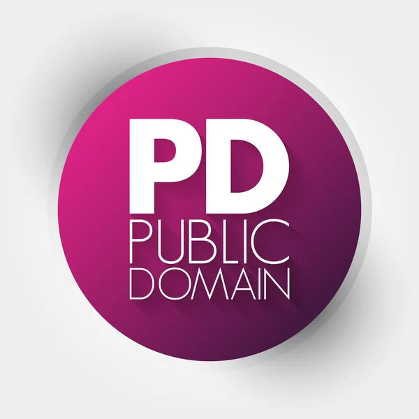 Public Domain Akronym Konzeptioneller Hintergrund — Stockvektor