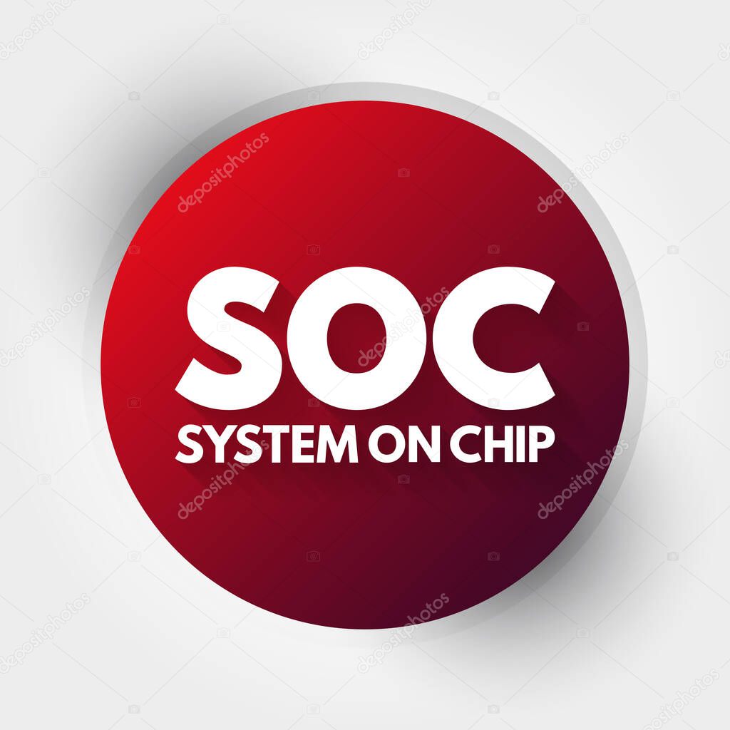SOC - System On Chip acronym, technology concept background
