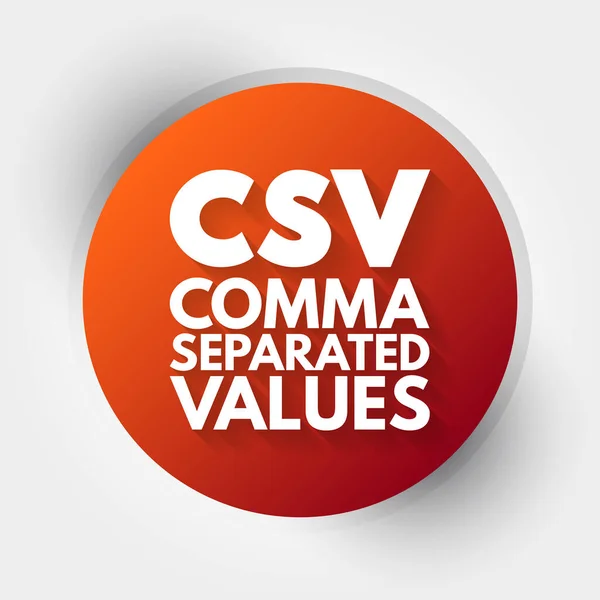 Csv Comma Separated Value Acronym Technology Concept Background — 图库矢量图片