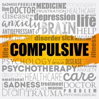 Zorlayıcı kelime bulut kolajı, sağlık konsepti geçmişi