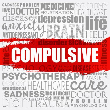 Zorlayıcı kelime bulut kolajı, sağlık konsepti geçmişi