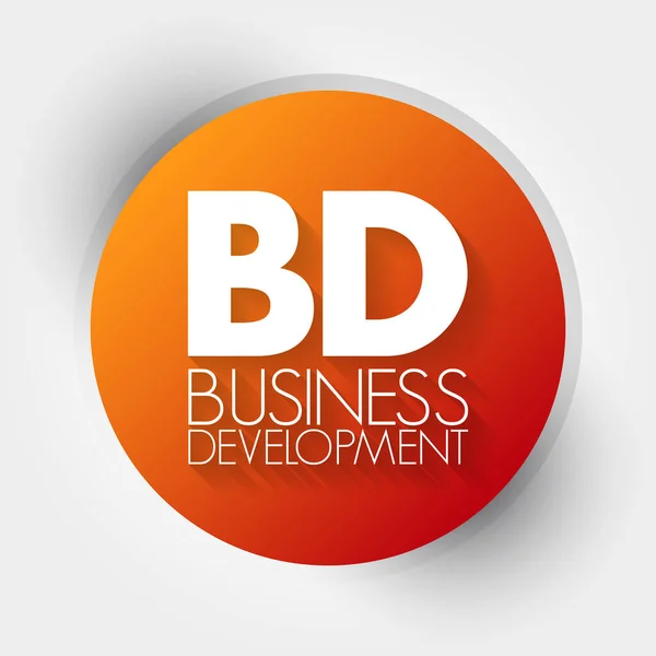 Business Development Akronym Geschäftskonzept Hintergrund — Stockvektor
