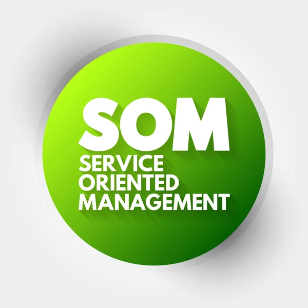 Som Сокращение Service Oriented Management История Бизнес Концепции — стоковый вектор