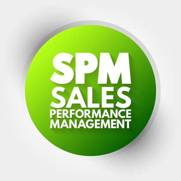 Spm Сокращение Sales Performance Management Предпосылки Создания Бизнес Концепции — стоковый вектор