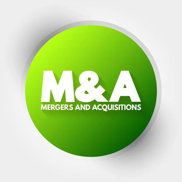 Mergers Acquisitions Acronym Business Concept Background — Stock Vector
