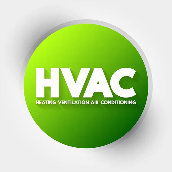 Hvac Verwarming Ventilatie Airconditioning Acroniem Concept Achtergrond — Stockvector