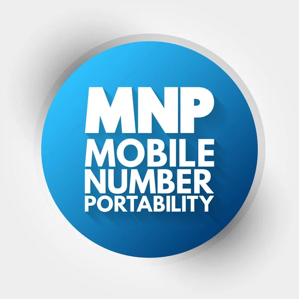 Mnp Mobile Number Portability Ermöglicht Mobiltelefon Nutzern Ihre Nummern Beizubehalten — Stockvektor