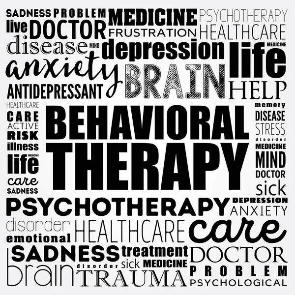 Поведенческая Терапия Термин Относящийся Клинической Психотерапии Которая Использует Методы Полученные — стоковый вектор