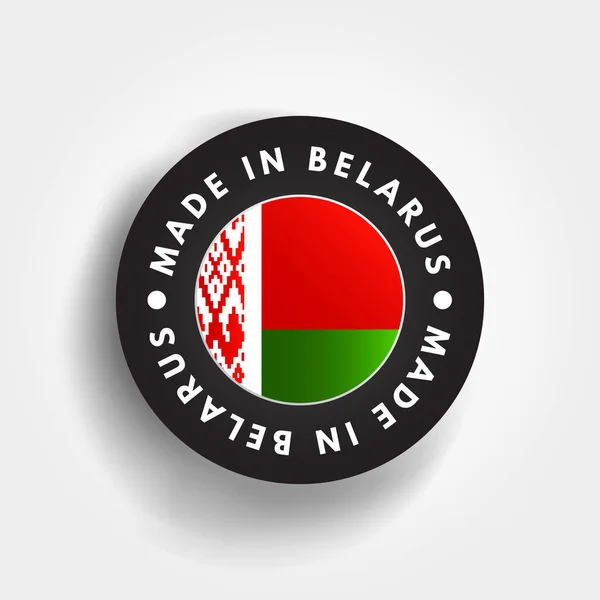 Vyrobeno Bělorusku Textový Znak Odznak Koncept Pozadí — Stockový vektor