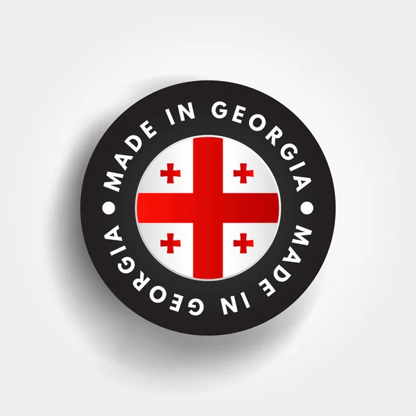 Made Georgia Text Emblem Abzeichen Konzept Hintergrund — Stockvektor