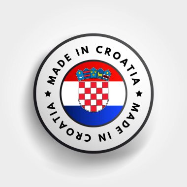 Hırvatistan 'da yapılan metin amblemi rozeti, kavram geçmişi