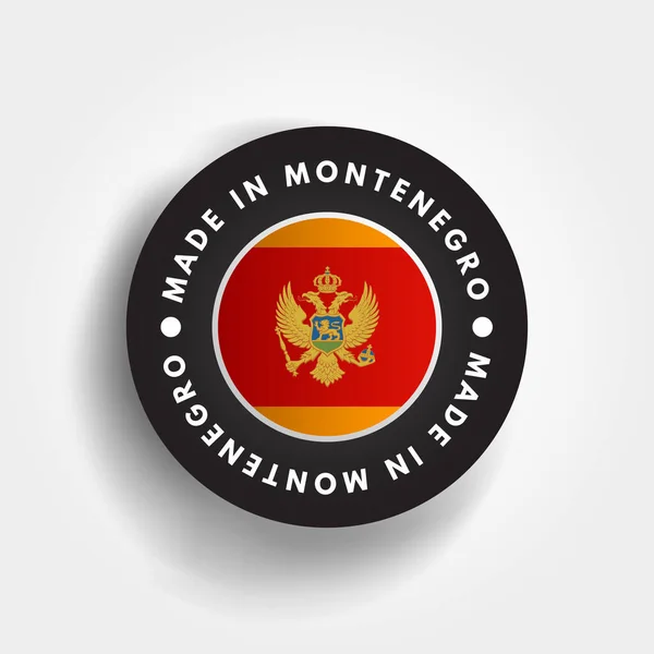Badge Emblème Texte Made Montenegro Fond Concept — Image vectorielle