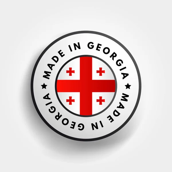 Made Georgia Text Emblem Abzeichen Konzept Hintergrund — Stockvektor