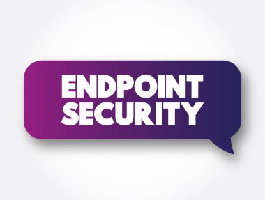 Bitiş noktası güvenlik mesaj balonu, konsept arkaplan