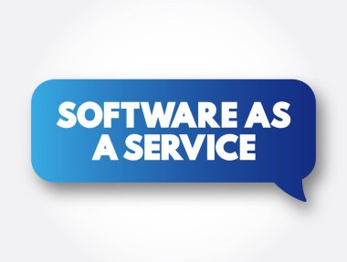 Servis iletisi balonu olarak yazılım, konsept arkaplan