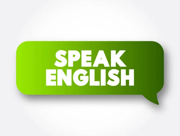 Speak English Text Message Bubble Education Concept Background — Stock Vector