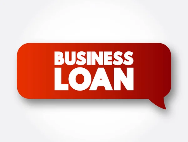 Business Loan Sms Bublina Obchodní Koncept Pozadí — Stockový vektor