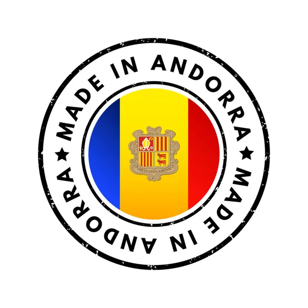 Andorra Text Emblem Badge Concepts Background — 스톡 벡터