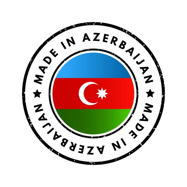 Badge Emblème Texte Made Azerbaijan Fond Concept — Image vectorielle
