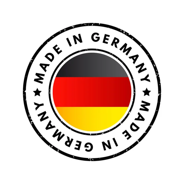 Made Germany Emblema Texto Emblema Fundo Conceito —  Vetores de Stock