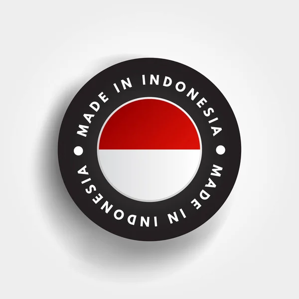 Készült Indonéziában Szöveg Embléma Bélyegző Koncepció Háttér — Stock Vector