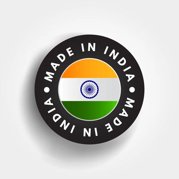 Vyrobeno Indii Textový Znak Znak Koncept Pozadí — Stockový vektor