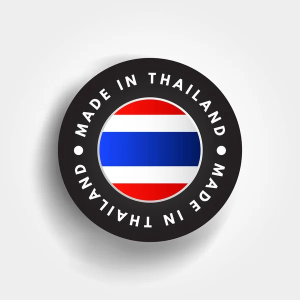 Wykonane Tajlandii Emblemat Odznaki Tło Koncepcyjne — Wektor stockowy