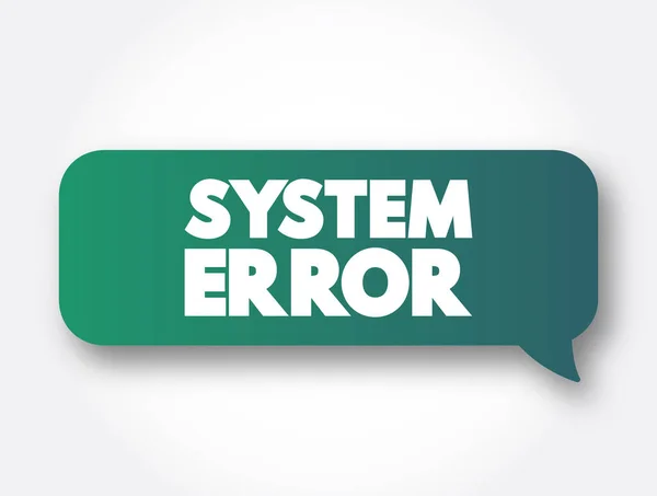 System Error Text Message Bubble Concept Background — Stockový vektor