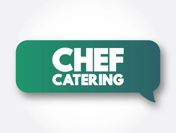 Chef Catering Text Message Bubble Concept Background — Image vectorielle