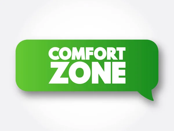 Comfort Zone Text Message Bubble Concept Background — Stockvektor