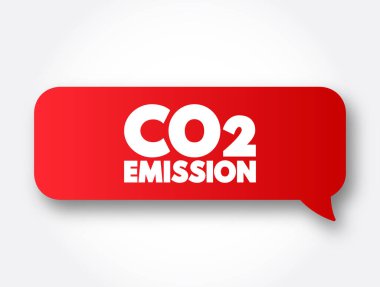 CO2 Emisyon mesaj balonu, konsept arkaplan