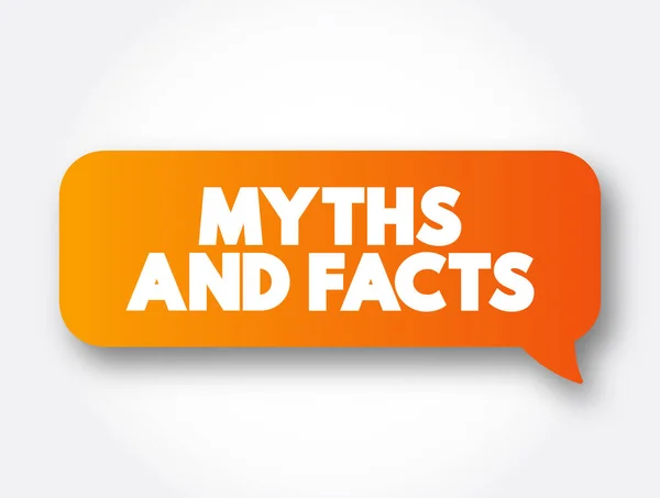 Myths Facts Text Message Bubble Concept Background — Image vectorielle