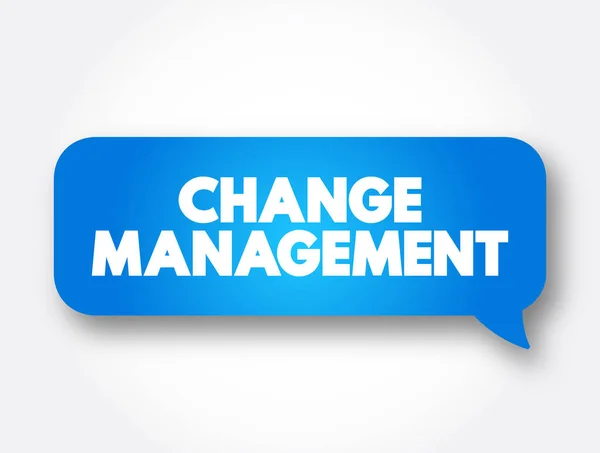 Change Management Text Message Bubble Concept Background — Archivo Imágenes Vectoriales