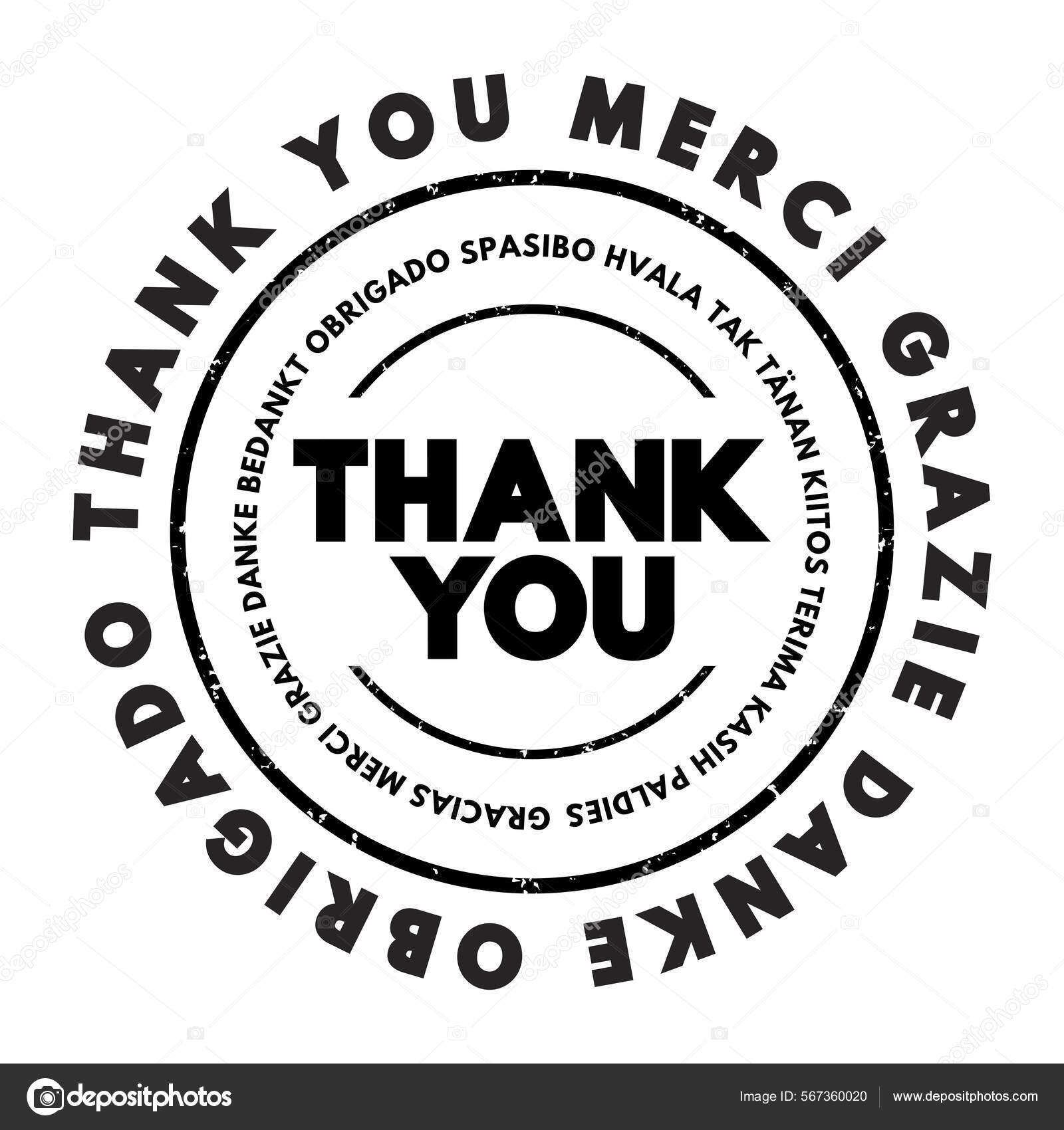 Thank You Stamp Concept Many Languages Stock Vector by ©dizanna 567360020